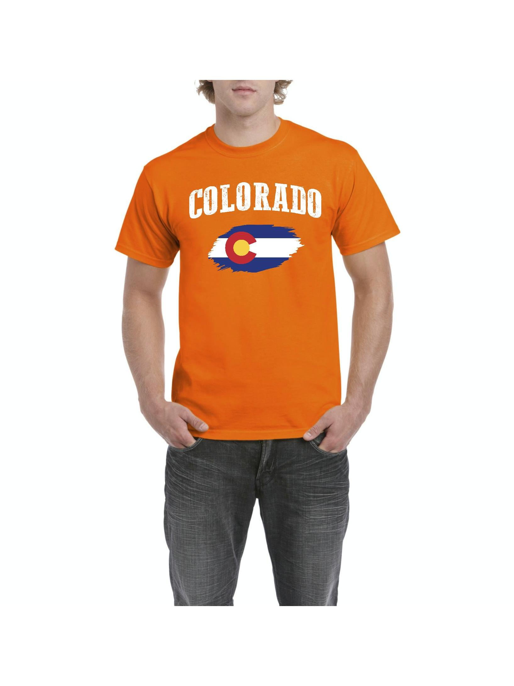 Kids Or Little Boys and Girls Paw Pattern Colorado Flag Unisex Childrens Short Sleeve T-Shirt