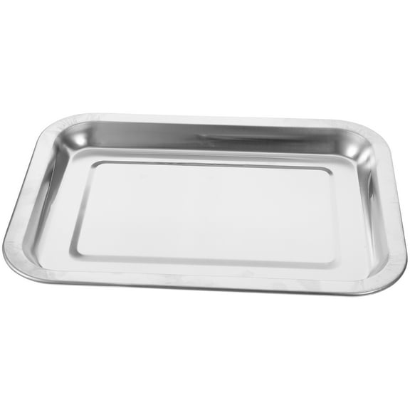 TABLZONE Silver Stainless Steel Baking Pan Mirror Finish Serving Dish