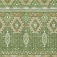 thumbnail image 3 of HomeRoots 622790 10 x 14 ft. Green Copper & Ivory Aztec Washable Transitional Indoor & Outdoor Rectangle Area Rug, 3 of 6