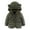 Army Green, variant on lnmuld Kids Coats Adorable Bear Ears Hooded Jacket for Boys Cozy Winter Outerwear with Front Zipper Solid Color Size:12-18 Months