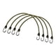 thumbnail image 3 of Cuerdas elásticas con ganchos, correas elásticas, paquete de 4, 24 pulgadas de , cuerda ajustable para maletero de coche, camping, equipaje, Caqui, 3 of 8