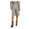 thumbnail image 2 of INC Womens Beige Zippered Plaid Below The Knee Wear To Work Pleated Skirt 8, 2 of 4