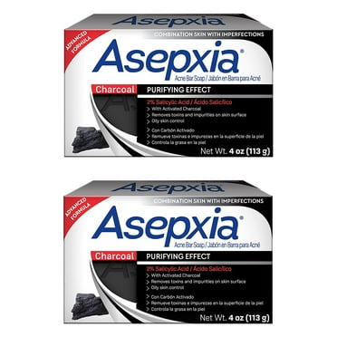 ASEPXIA Cleansing Bar Charcoal 4 oz (Pack of 2)
