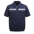 thumbnail image 1 of Summer Air Cooling Fan Reflective Strip Short Sleeve Jacket Working Top Coat, 1 of 10