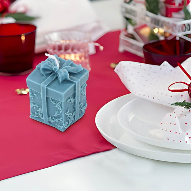 Moho para velas del árbol de Navidad | Molde de fundición de resina epoxi 3D para velas | Silicona flexible de grado alimentario | Blanco | Molde de cilindro reutilizable | Escayola casera, jabón