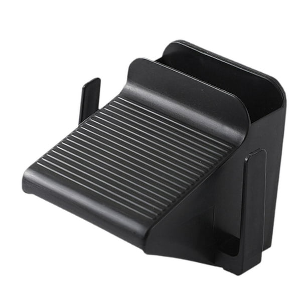 Pedal de ducha, soporte para zapatillas, antideslizante, montado en la pared, portátil, para usar zapatos Negro