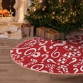 thumbnail image 6 of Daiia Question Marks1 Drawing Merry Christmas Tree Skirt , Xmas Large Lace-up Tree Skirt, Santa Snowflakes Rustic Home Decorations New Year Party Farmhouse Decor-36", 6 of 7
