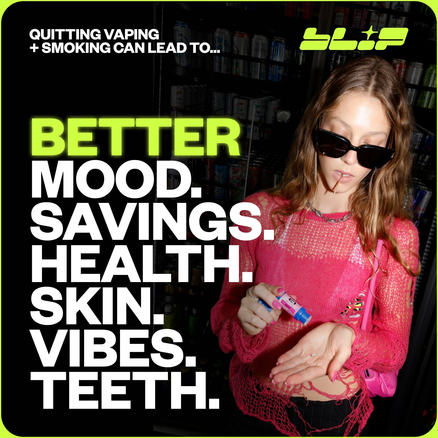Blip Nicotine Gum, 4 mg, Fruit Freeze, 20 Count