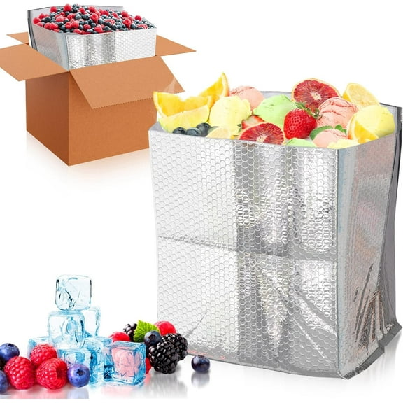 AMZ Supply Foil Insulated Box Liners 12" x 10" x 9", Pack of 5 Insulated Shipping Boxes for Frozen Food