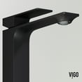thumbnail image 5 of Concreto Stone Rectangular Vessel Bathroom Sink and Faucet in Matte Black, 5 of 7