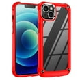 thumbnail image 2 of For Apple iPhone 15 Pro Max (6.7") Heavy Duty Hybrid Clear back Shield Hard PC + TPU Bumper Edge Frame Shockproof Phone Case Cover by Xpression - Red, 2 of 8