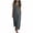 Gray, variant on Maxi Dresses for Women Linen Dress Women House Dress A Line Dress Women's Solid Color Button-Front Sleeveless Maxi Dress with Collar and Multi Pockets Coffee 2X