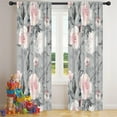 thumbnail image 5 of Blackout Kids Curtains,Pioneer Flower Floral Print Pattern Childrens Insulated Curtains Set Of 2,Bedroom Essentials,Toddler Room Decor 42"x84", 5 of 5