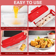 thumbnail image 6 of Batter Shaker Bowl with Lid One (Large) with One (Small) Mess-Free Bread Flour Flavoring Jar with Bread Tray, Suitable for Fried Chicken, Fried Fish, Onion Rings, Etc, Red Father Gift, 6 of 8