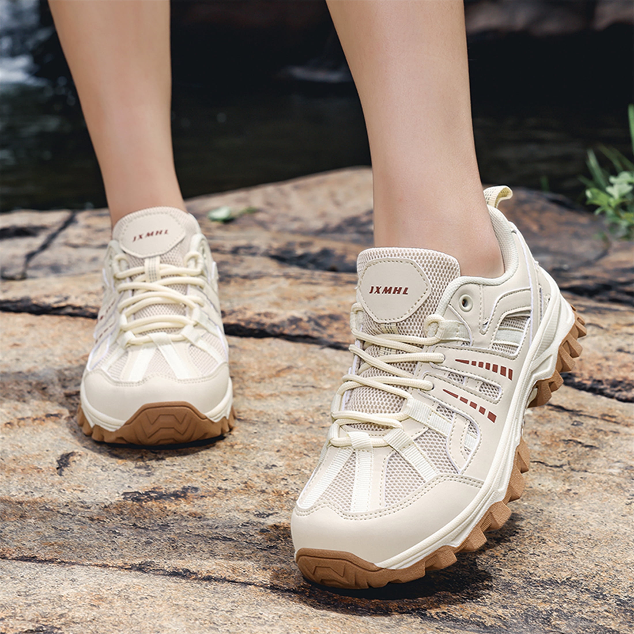YOURDIARY Men Women Breathable Hiking Shoes Durable Non-Slip Trail Sneakers for Camping Hiking