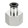 thumbnail image 1 of Adaptador de accesorio de tubo de conexión rápida, tubo OD de 6 mm x conector de tubo neumático hembra recta de 1/2PT, 1 of 3