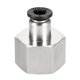 thumbnail image 1 of Adaptador de accesorio de tubo de conexión rápida, tubo OD de 6 mm x conector de tubo neumático hembra recta de 1/2PT, 1 of 3
