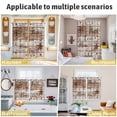 thumbnail image 5 of Farmhouse Kitchen Curtains Window Panels, Vintage Country Texas Star Wooden Grain Insulated Window Treatment Curtain, Grommet Curtains for Bedroom/Living Room/Bathroom, 2 Piece 42"Wx45"L, 5 of 8