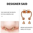 thumbnail image 3 of Zshan Magnetic Septum Ring Horseshoe Fake Septum Rings Clip Non Pierced Nose Hoop, 3 of 5
