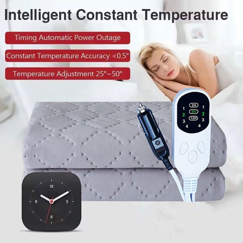 Soft 12V Electric Blanket - Thick Plush Heated Mattress With Adjustable Temperature For RVs SUVs & Cars Sleeper Accessories
