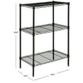 thumbnail image 4 of SAFAVIEH Sierra Mini 3-Tier Chrome Wire Shelf Black, 4 of 5