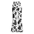 thumbnail image 5 of Womens Pants High Waist Cow Print Trousers Casual Daily Flare Leg Long Womens Pants White L, 5 of 5
