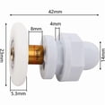 thumbnail image 2 of 4 Pcs Rouleau Roue Coulissante Douche Porte Rouleaux Douche Porte Roue Coulissante Douche Porte Roue de Remplacement Rouleau Roue, 2 of 5