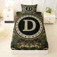 thumbnail image 3 of Erosebridal Kids Boys D Personalized Initial Twin Sheet Sets 3pcs,Abstract Camouflage Bedding, 3 of 5