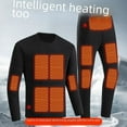 thumbnail image 3 of Traje de calefacción de invierno para hombres y mujeres, ropa interior térmica, fuente de alimentación móvil USB, calefacción inteligente de cuerpo entero, 3 of 5