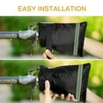 thumbnail image 4 of mdesiwst Reusable Outdoor Faucet Cover Freeze Protection Easy Installation Waterproof Insulated Wrap Green Reflective Strip Water Pipe Cover, 4 of 8