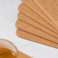 thumbnail image 4 of Mictong high-density thick square cork coaster, heat-resistant cork coaster, used to hold hot dishes, brown, 10 pieces, 4 of 4