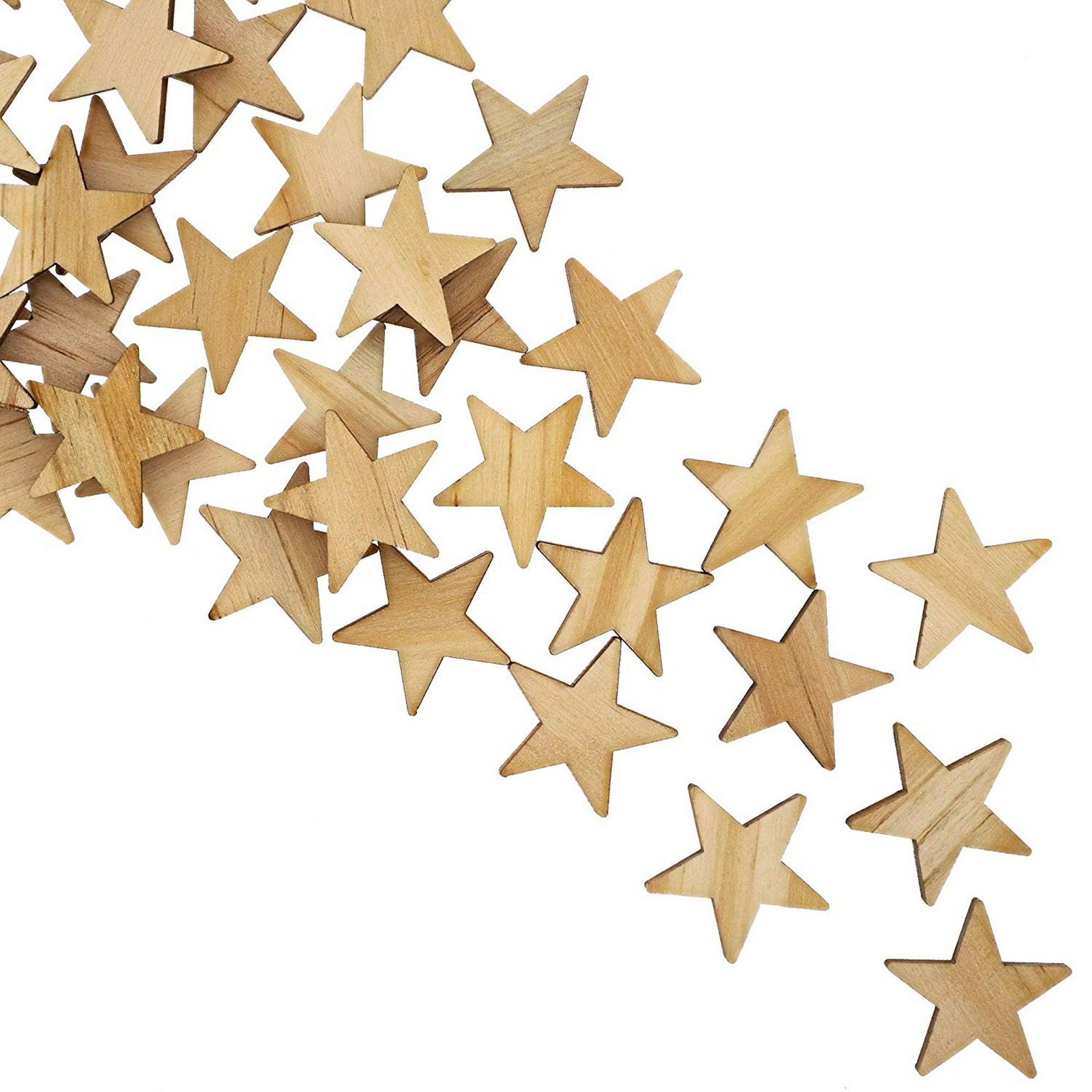 Wooden Plaque 200 X 100 Mm with 5 holes And Stars Mdf Craft Blank 