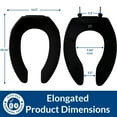 thumbnail image 4 of BEMIS 1955SSCT 047 Toilet Seat, Without Cover, Plastic, Elongated, Black, 4 of 8