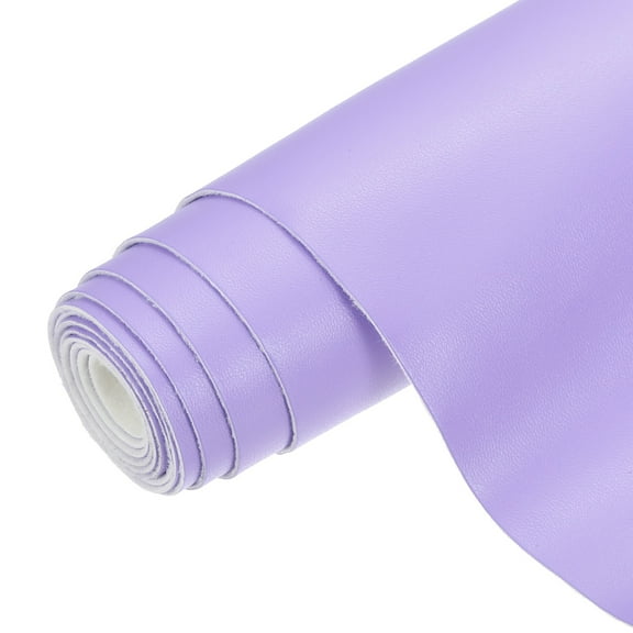 Uxcell Faux Leather 0.4 Yards Length 1mm Thick PU Leather for Sofa Bags DIY Crafts, Light Purple