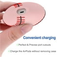 thumbnail image 3 of Apple AirPods Skin, Airpods Charging Case Skin for Airpods 1 & AirPods 2,Takfox Shockproof Anti-Scratch 360° Protective Portable PVC Cover for Airpods 2 / 1 [Baseball] Accessories w/ Keychain, Pink, 3 of 7