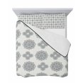 thumbnail image 7 of Quilts Queen Size Bedding Set, Vintage Bohemia Lightweight Quilted Comforter, Blue Gray Boho Abstract Flowers Beige Soft Reversible Bedspread Coverlet with Pillow Covers for All Season, 90" x 96", 7 of 7