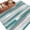 Blue, variant on Yellow Gray Stripes 2'x6' Runner Rugs for Hallway Kitchen Bedside Non Slip, Watercolor Modern Abstract Minimalist Entryway Rug Runners with Rubber Backing, Long Carpet Runner for Laundry Room