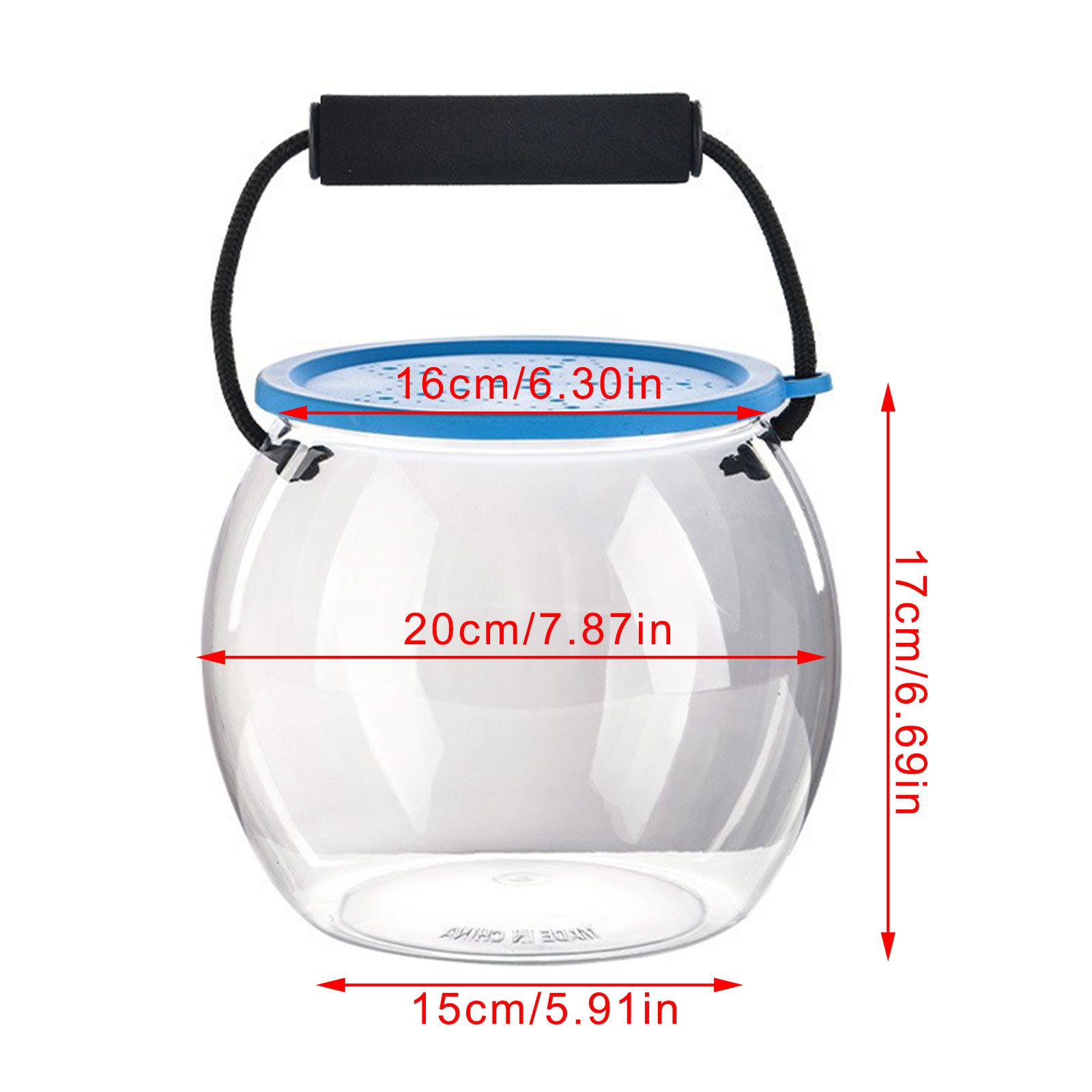 Convenient Fish Transport Container Small Fishtanks For Beach Use Safe Clear Lid Aquarium Carriers For Home Travel Use