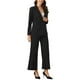 thumbnail image 4 of Conjunto de Blazer y Pantalones INSPIRE CHIC para Mujer, Saco de Una Botón para Oficina, Traje de 2 Piezas, Pantalones Negros, 4 of 6