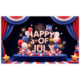 thumbnail image 2 of Firework Design Independence Day Celebration Banner Decorative Balloons Patriotic Theme Stars and Stripes Happy Fourth of July for Outdoor Party National Holiday Event Festive Gathering, 2 of 7