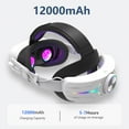 thumbnail image 4 of Head Strap Battery for Meta Quest 3S, 12000mAh Replacement Rechargeable Headstrap for Oculus Quest, RGB Head Strap, Fast Charging Adjustable Battery Pack Headset Accessories Enhanced Comfort, 4 of 7
