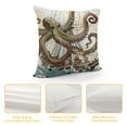 thumbnail image 4 of Throw Pillow Cushion Cover, Sinking The Ships Greek Myth Fish Culture Cartoon Art Image, Decorative Square Accent Pillow Case, ", Green Tan, 4 of 5