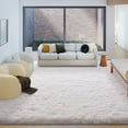 thumbnail image 3 of Janvonne 6x9 Red Fluffy Shag Area Rug, Ultra Soft Plush Fuzzy Shaggy Carpet for Living Room Bedroom, Non-Slip Floor Rug for Kids Girls Room Nursery, Cozy Indoor Home Decor, 3 of 8