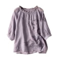 thumbnail image 5 of Bixock Maternity's Tops 3/4 Sleeve Crew Neck Plus Size Loose Casual Maternity Shirt Pregnancy Blouse Summer Maternity Clothes, 5 of 7