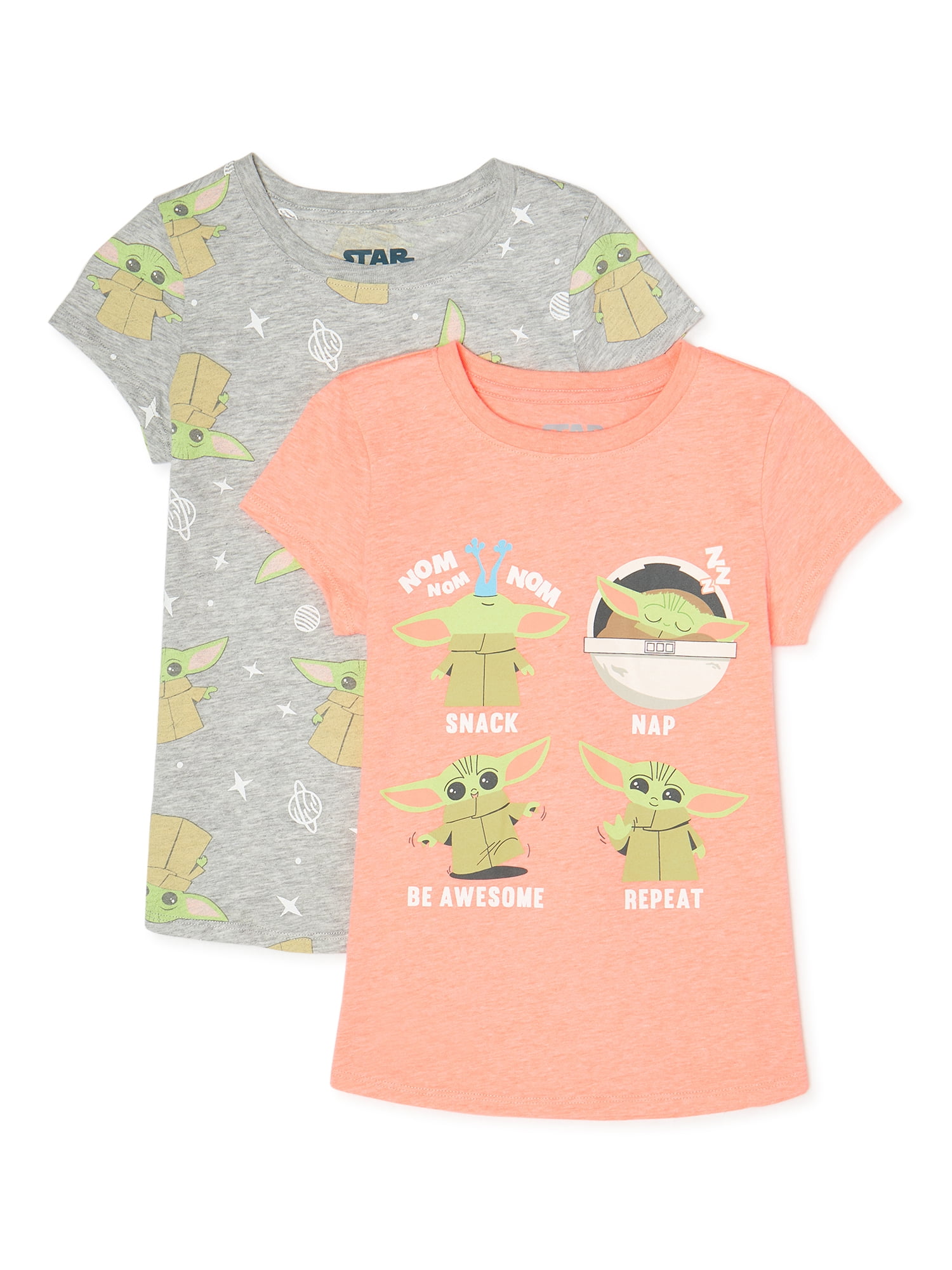 Star Wars Girls Graphic T-Shirts, 2-Pack, Sizes - Walmart.com