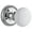 Bright Chrome, variant on Grandeur 821896 Newport Solid Brass Rose Single Dummy Door Knob - Chrome