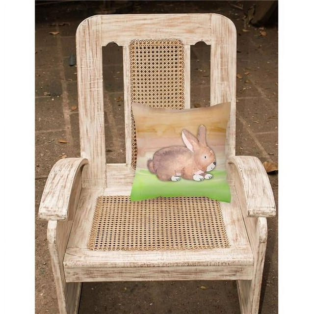 Carolines Treasures BB7410PW1818 Rabbit Watercolor Fabric Decorative Pillow