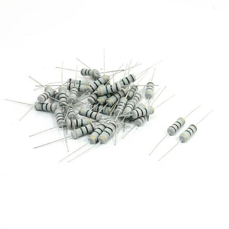 Unique Bargains 40Pcs 1M Ohm 2W 5% Tolerance Through Hole Carbon Film Resistor
