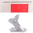thumbnail image 1 of Flag Holder, 1in Inner Diameter Aluminum Alloy Flag Pole Bracket Practical 2 Position Rust Proof Stable Fixing Flag Holder for Wall Roof Outdoor Railing, 1 of 7