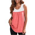 thumbnail image 2 of SMihono Womens Tops Womens Tank Top Womens Rund Neck Blouses Summer Causal Color Matching Print Sleeveless Tops Shirts Tank Tops for Women Womens Summer Tops, 2 of 6